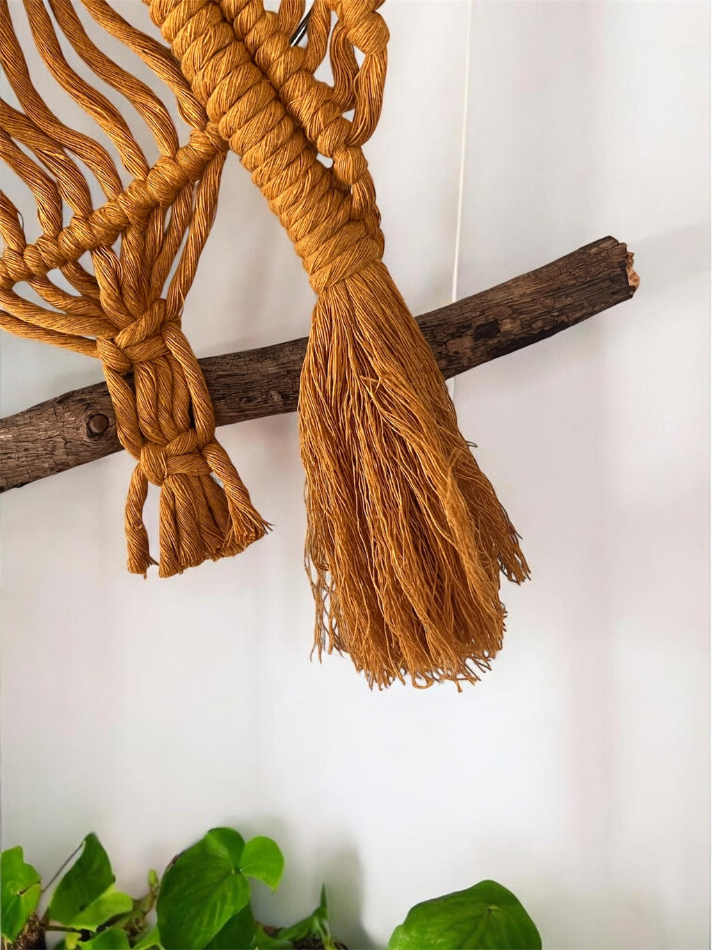 Macrame Owl Wall Hanging - Handmade with Recycled Cotton