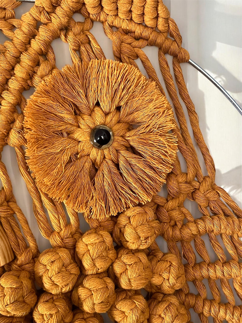 Macrame Owl Wall Hanging - Handmade with Recycled Cotton