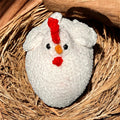 Handmade White Crochet Chicken Plush